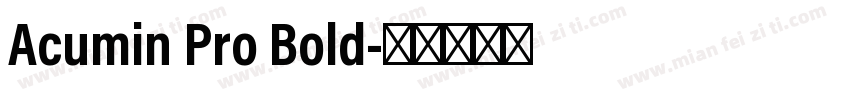 Acumin Pro Bold字体转换